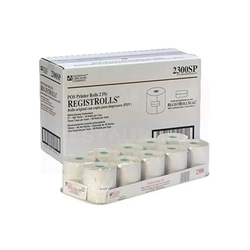 RegistRoll Register Tape Roll 3IN X100FT Paper 2PLY White Carbonless 30/Case
