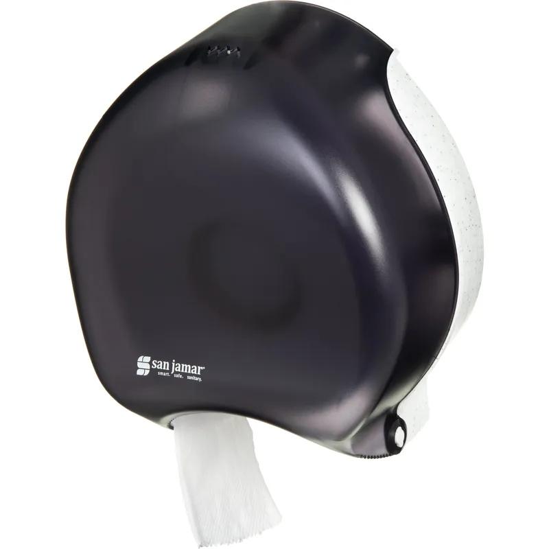 San Jamar Toilet Paper Dispenser 12.25X16.75X5.25 IN Plastic Black 1-Roll Jumbo (JRT) 9IN Roll 1/Case