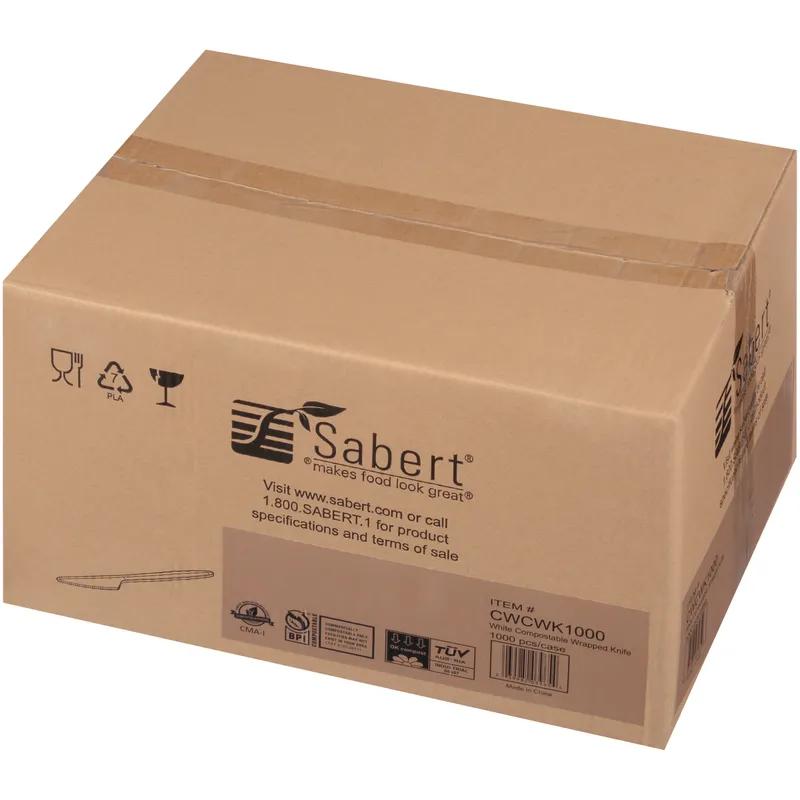 Knife CPLA White Individually Wrapped 1000/Case