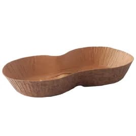 Egg Take-Out Container Base 6.44X3.25X1 IN 2 Compartment Paper Kraft Rectangle 1000/Case