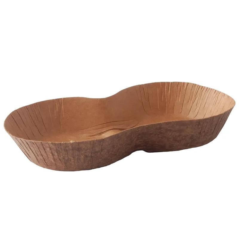 Egg Take-Out Container Base 6.44X3.25X1 IN 2 Compartment Paper Kraft Rectangle 1000/Case