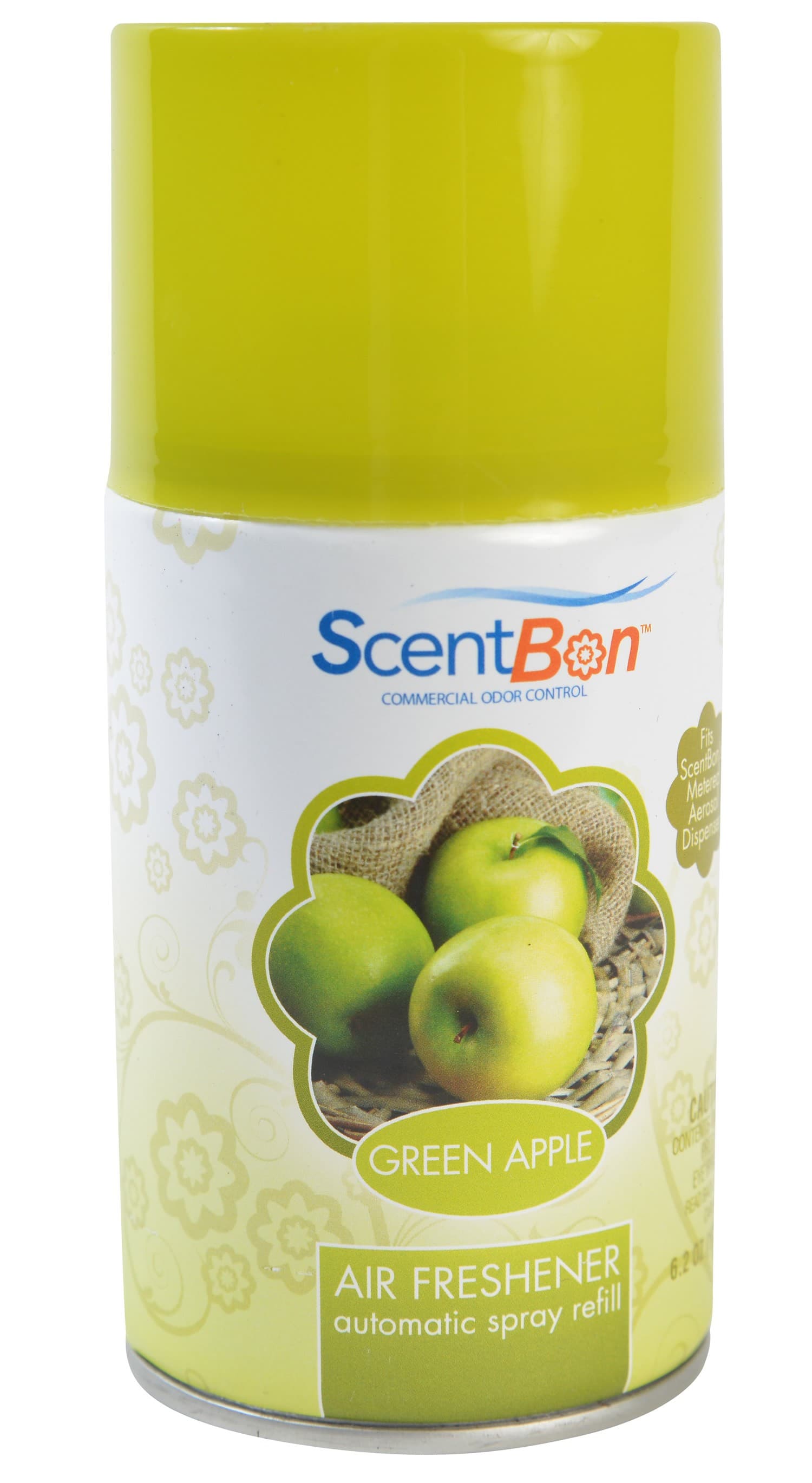 ScentBon Air Freshener Green Apple Aerosol 6.2 FLOZ For Aerosol Dispenser #2023 Dispenser Metered Refill 12/Case