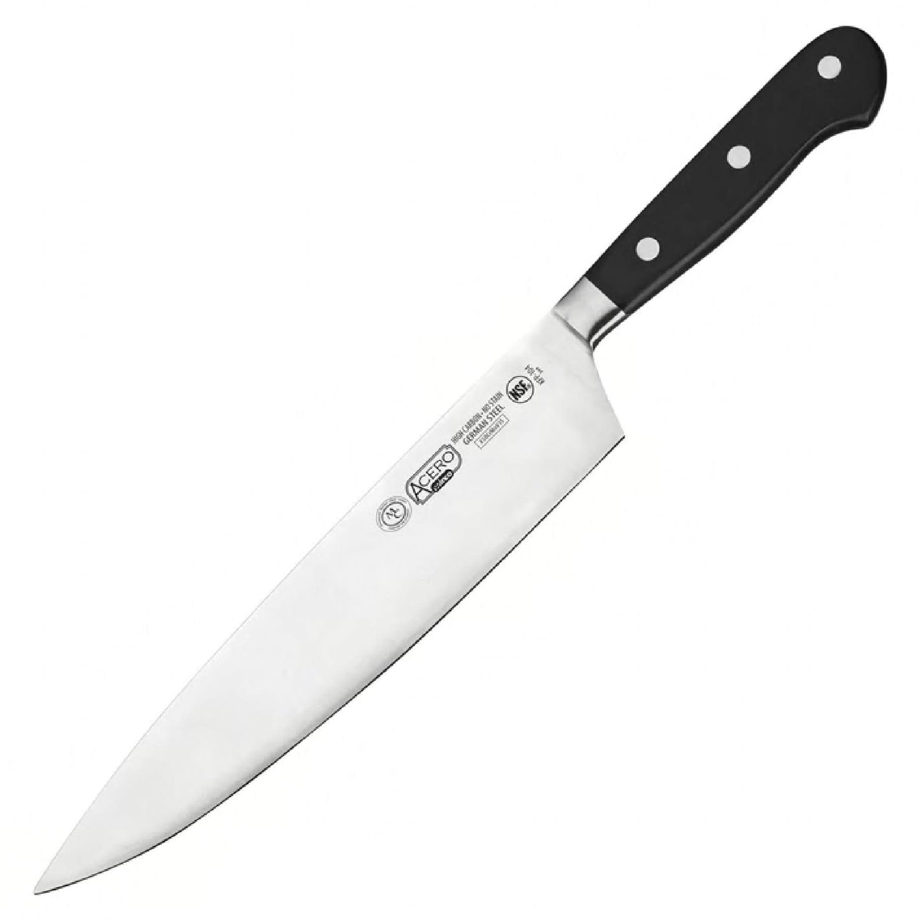 Acero Chef's Knife 10 IN X50CrMoV15 Steel Short Bolster 1/Each