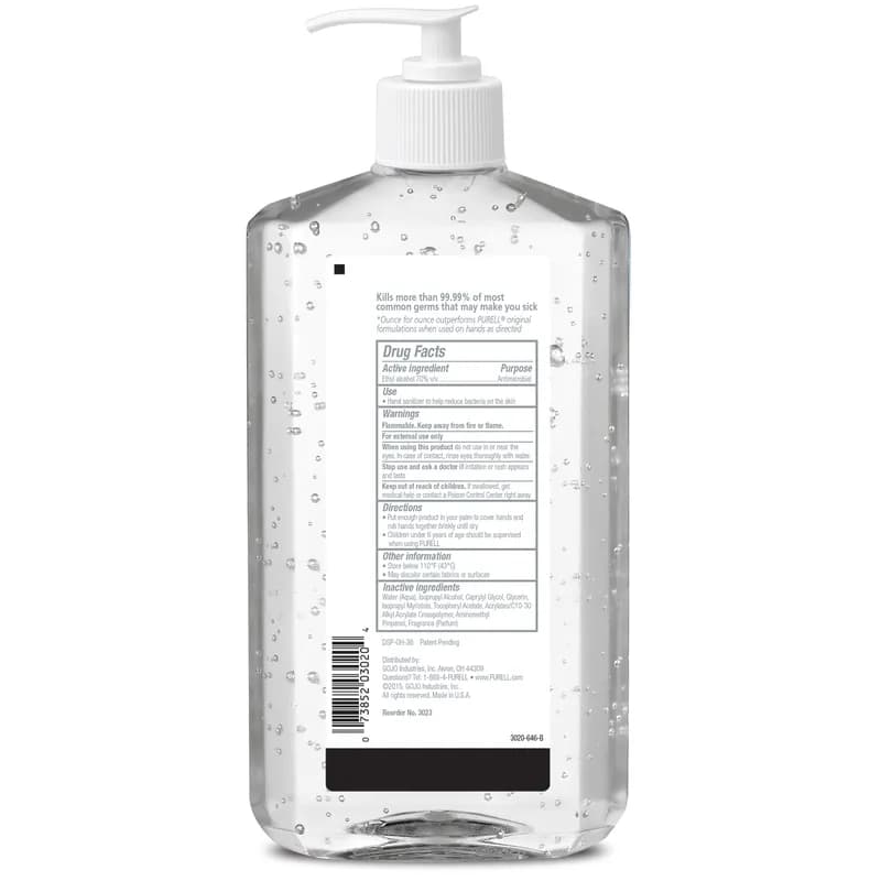 Purell® Hand Sanitizer 20 OZ 2.01X3.66X8.2 IN Clean Scent 12/Case