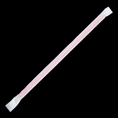 Giant Straw 0.314X9 IN Plastic Pink Paper Wrapped 2500/Case