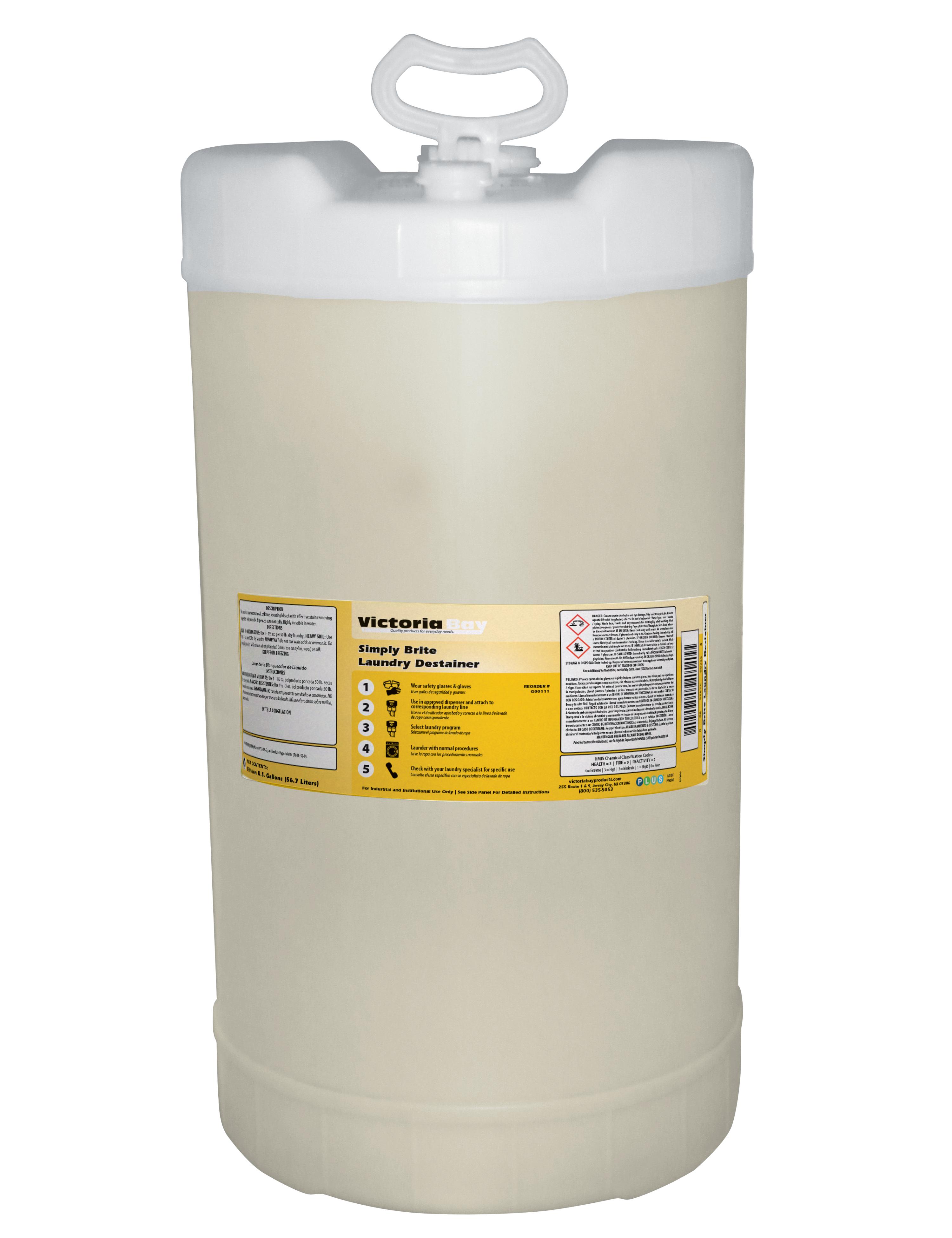 Victoria Bay Simply Brite Laundry Destainer 15 GAL 1/Drum