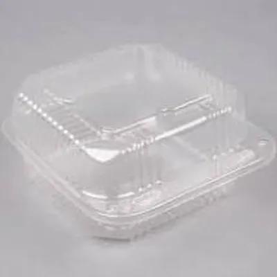 Take-Out Container Hinged 8X8X3 IN Plastic Clear Square 200/Case