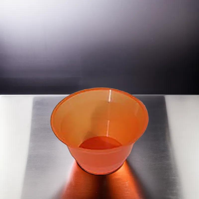 Murano Gelato Dessert Container Base 7 OZ Plastic Orange Round 450/Case