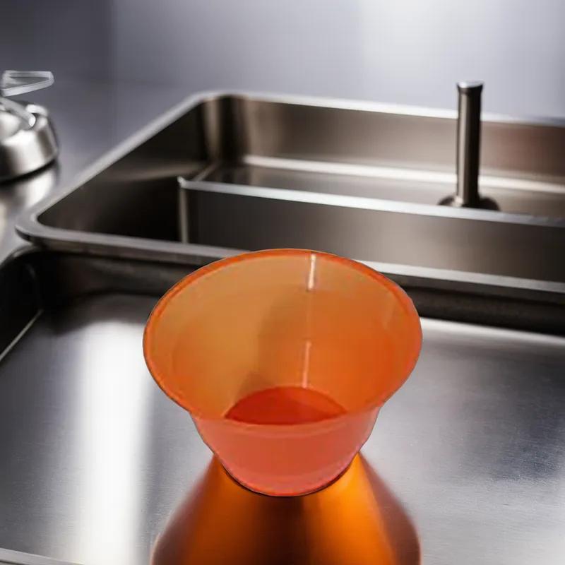 Murano Gelato Dessert Container Base 7 OZ Plastic Orange Round 450/Case