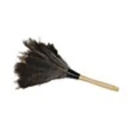 Feather Duster 14 IN Brown Gray With Handle Reusable 1/Each