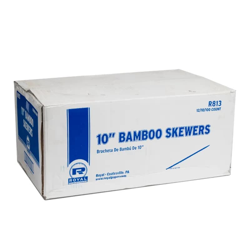 Shishkabob Skewer 10 IN Bamboo Round Natural 12000/Case