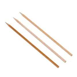 Food Skewer 5.5 IN Wood Round Natural Thick 1000 Count/Pack 10 Packs/Case 10000 Count/Case