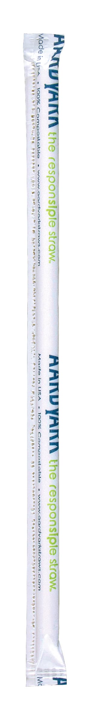 Aardvark® Eco-Flex Jumbo Straw 7.75 IN Paper White 3200/Case