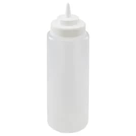 Squeeze Bottle 3.25X10.25 IN 32 OZ Plastic Clear Wide Mouth Empty 6/Pack