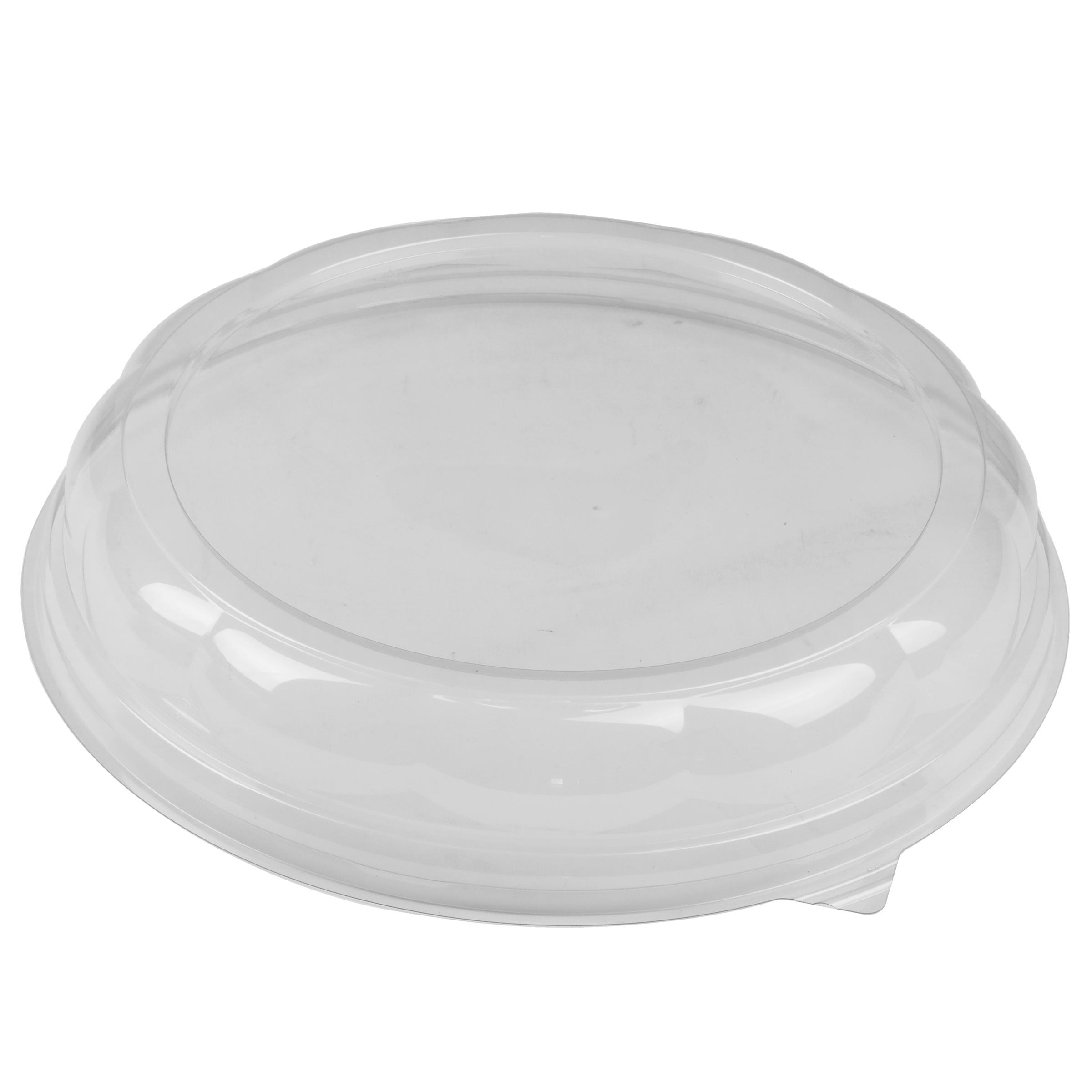 RoseDome Lid Dome 12X2 IN 1 Compartment PET Clear Round For Bakery Container Unhinged 75/Case