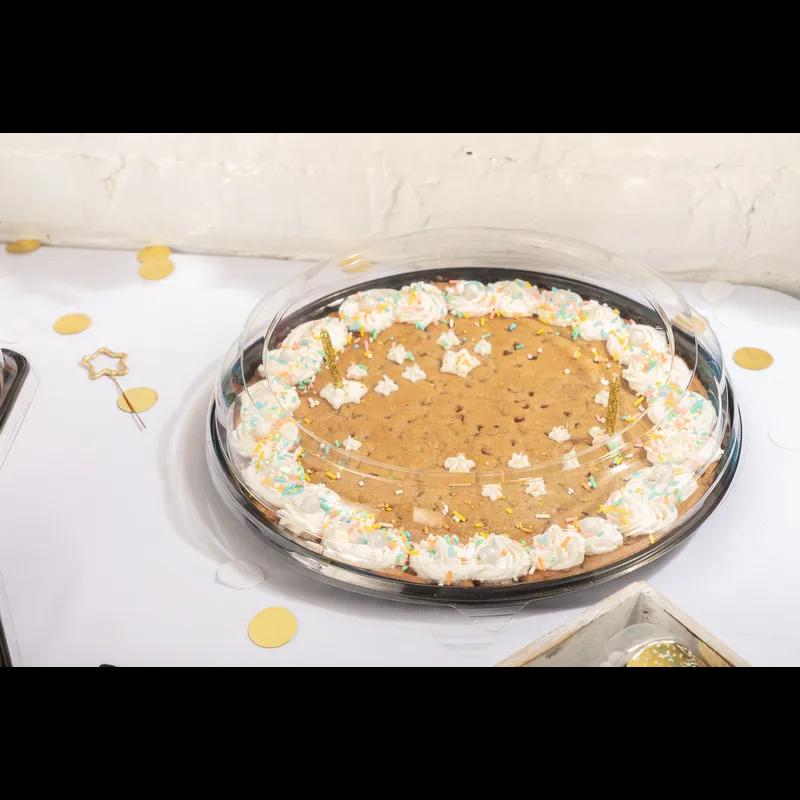 RoseDome Lid Dome 12X2 IN 1 Compartment PET Clear Round For Bakery Container Unhinged 75/Case