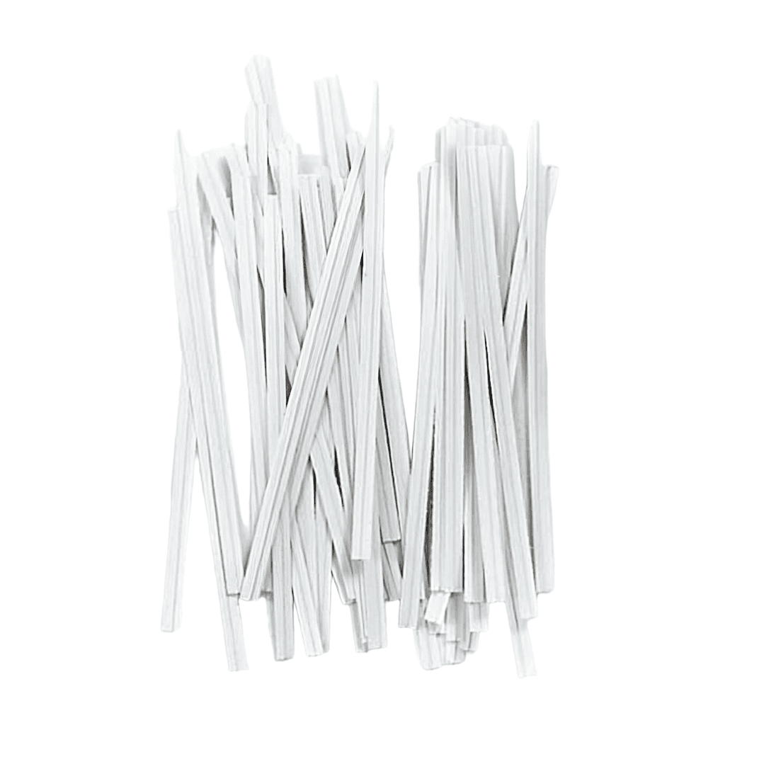 Twist Tie 3.5X0.188 IN Paper White 2000/Pack