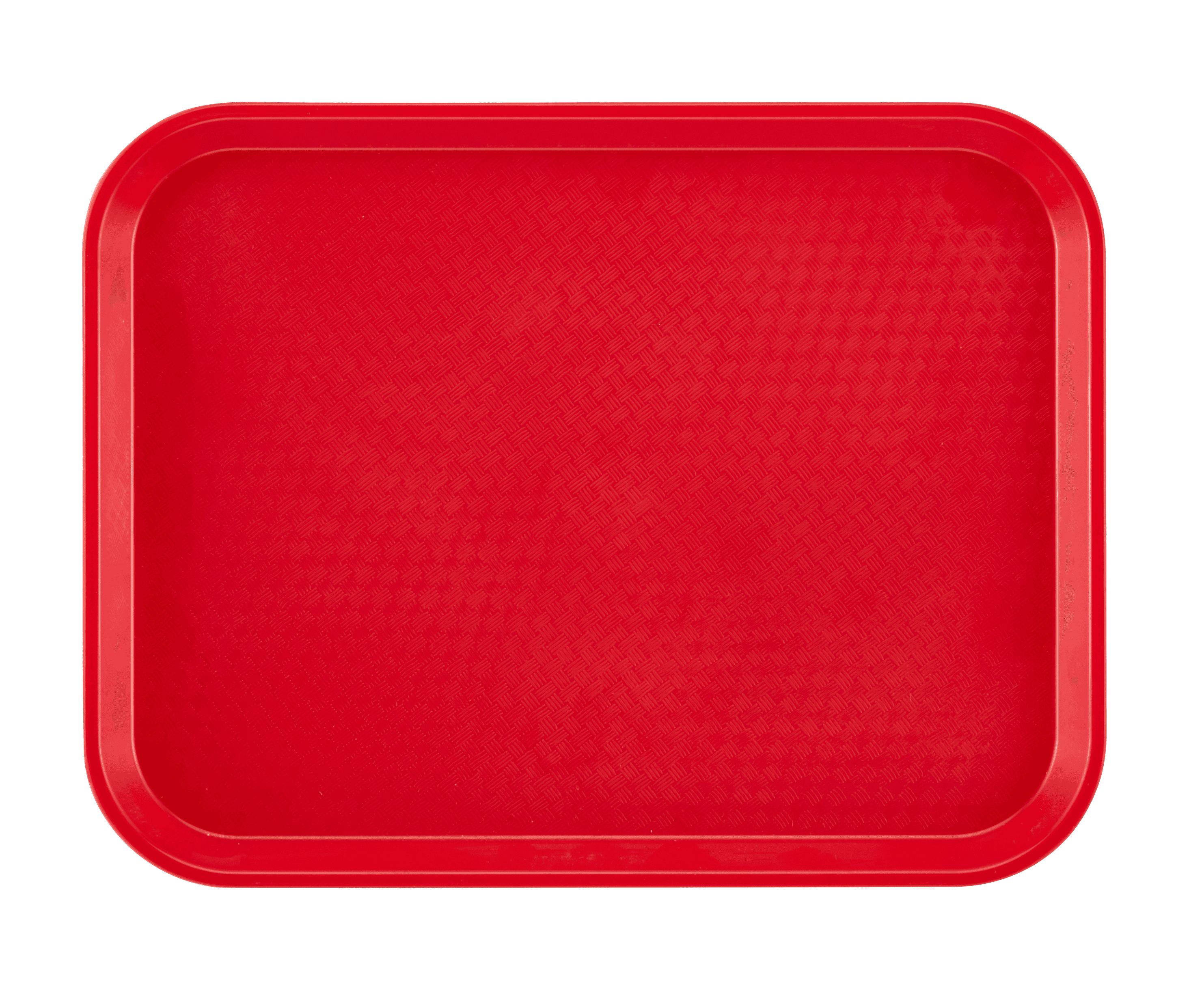 Fast Food Tray 10X14 IN Plastic Red Rectangle 24/Case