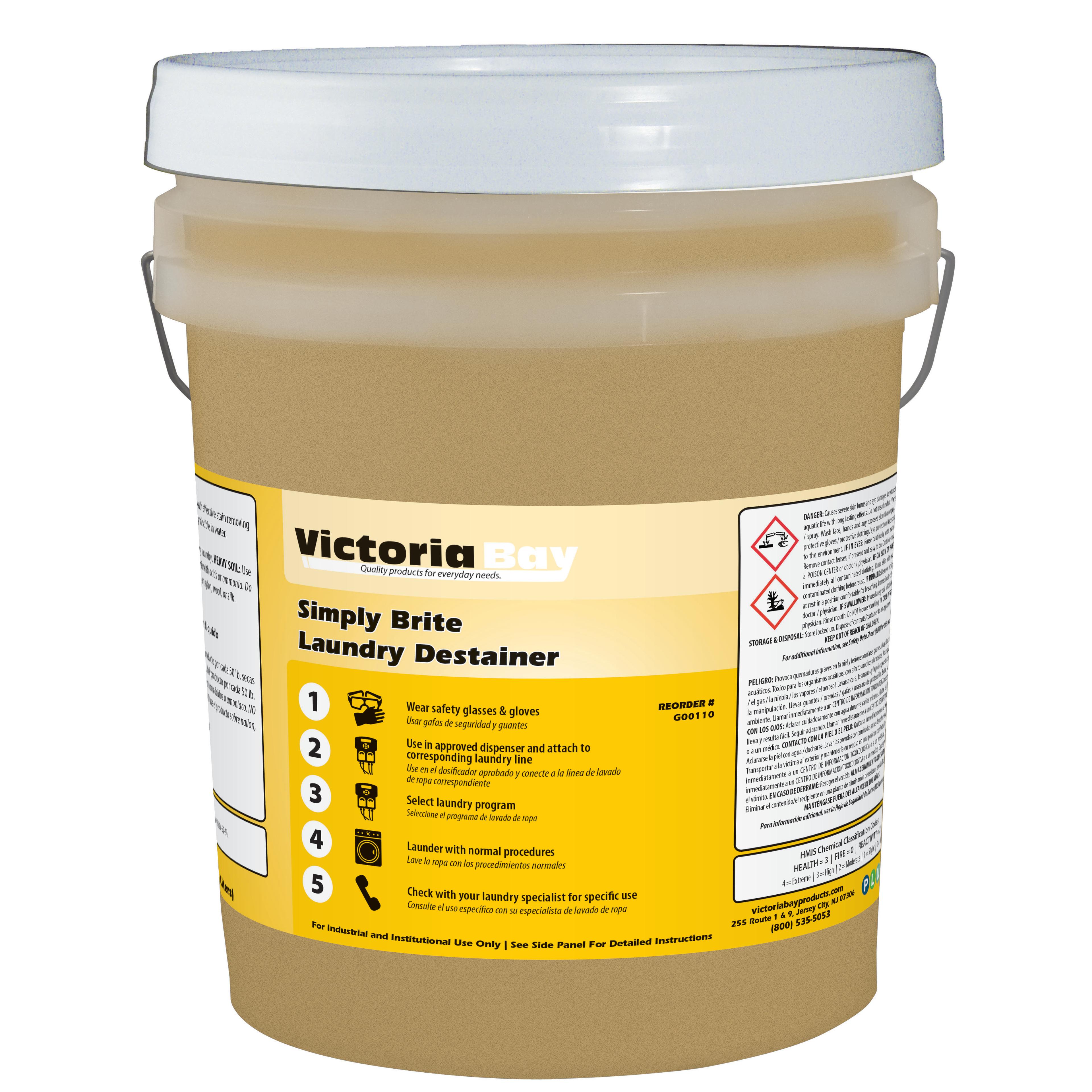 Victoria Bay Simply Brite Laundry Destainer 5 GAL 1/Pail