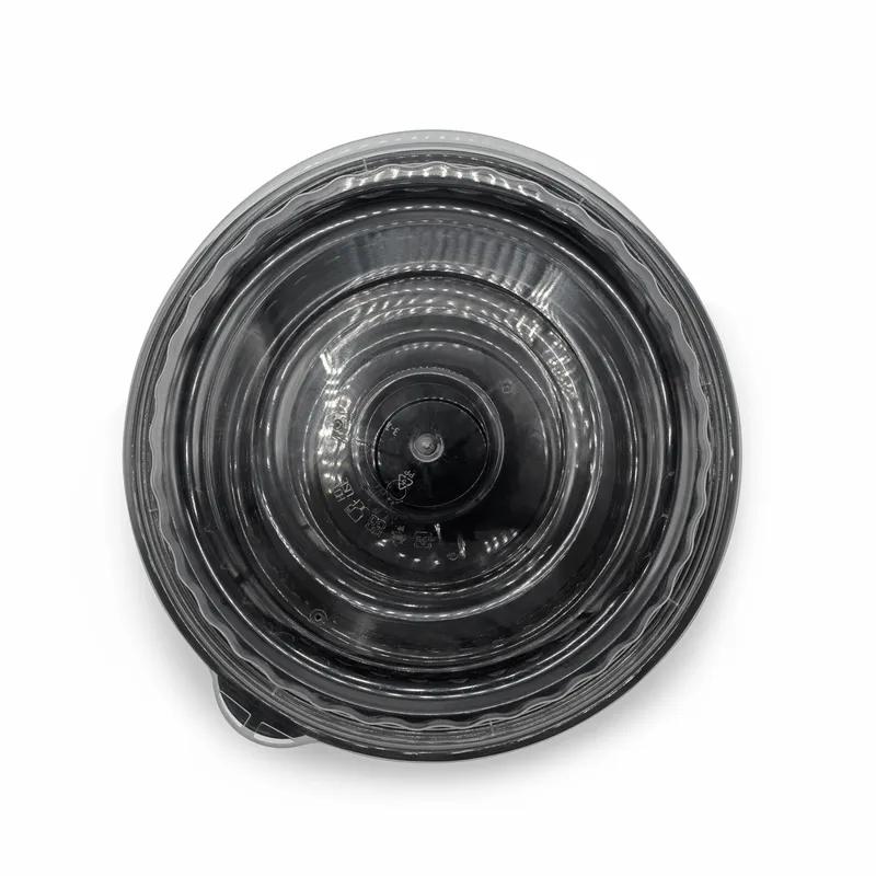 Take-Out Container Base & Lid Combo 48 OZ Plastic Black Round 150/Case