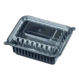 Take-Out Container Base & Lid Combo 12 OZ Plastic Black Oblong Anti-Fog 150/Case