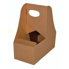 Cup Carrier 7.625X3.75X8.875 IN 2 Compartment Paper Kraft With Handle 250/Case