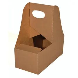 Cup Carrier 7.625X3.75X8.875 IN 2 Compartment Paper Kraft With Handle 250/Case
