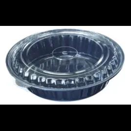 Take-Out Container Base & Lid Combo With Dome Lid 24 OZ Plastic Black Round Shallow 150/Case