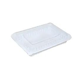 Take-Out Container Base & Lid Combo With Dome Lid 26 OZ PP White Oblong 150/Case