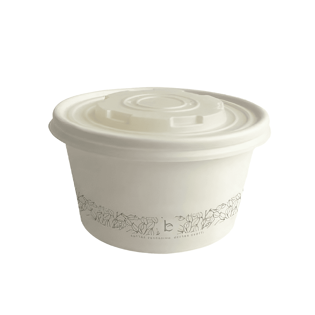 Soup Food Container Base 12 OZ Plant Fiber Round 500/Case