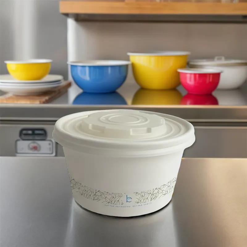 Soup Food Container Base 12 OZ Plant Fiber Round 500/Case