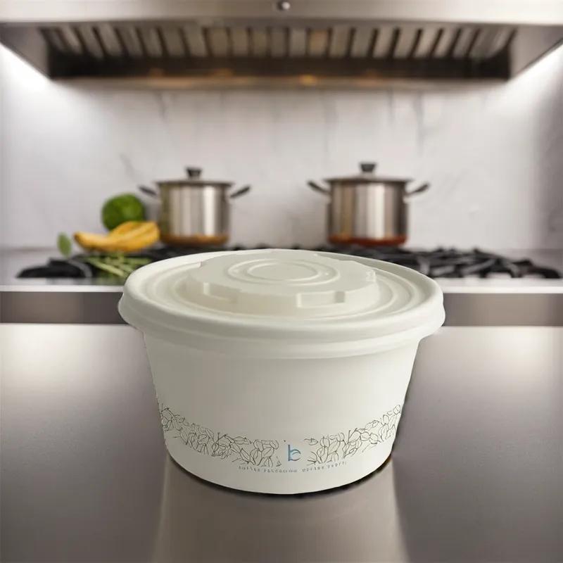 Soup Food Container Base 12 OZ Plant Fiber Round 500/Case