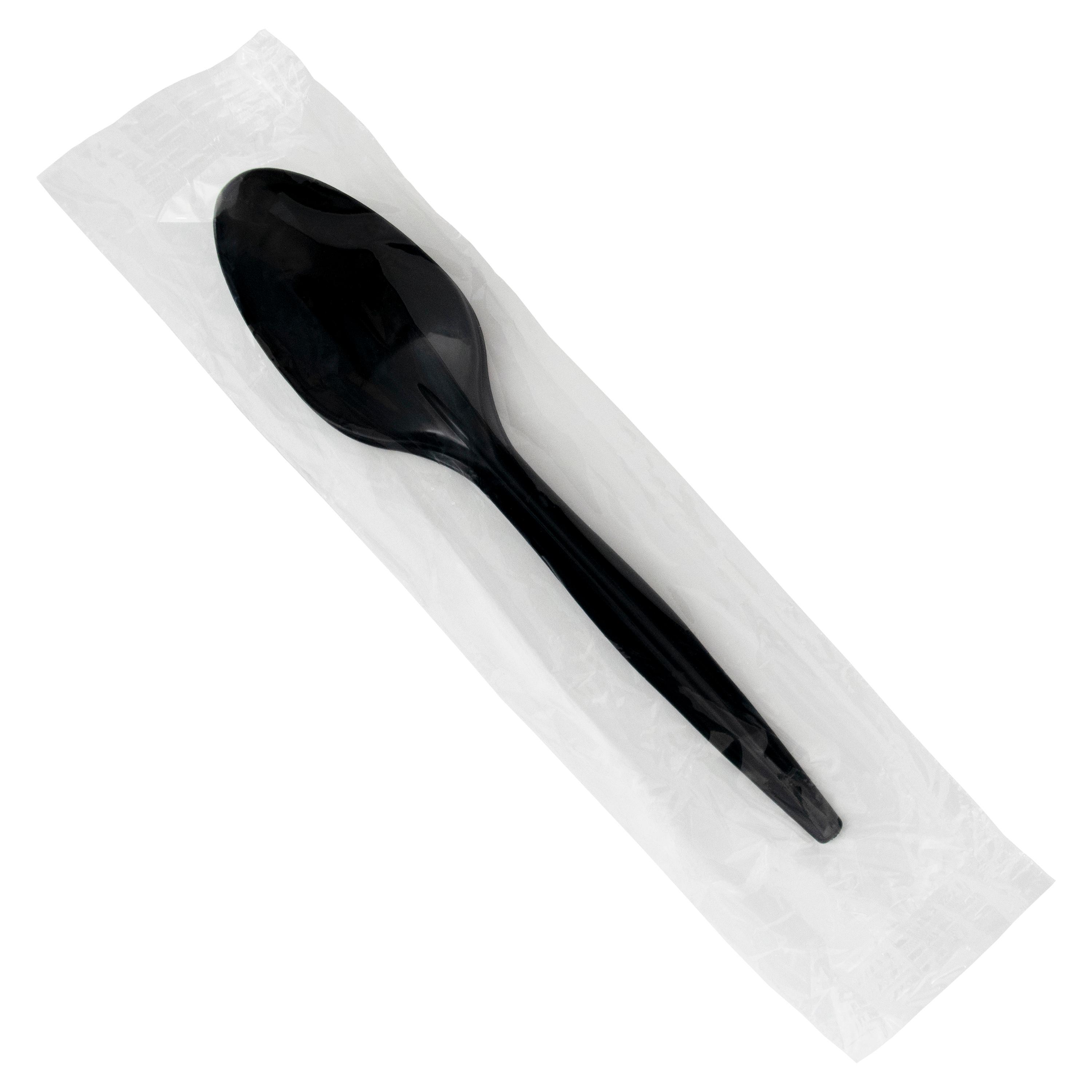 Teaspoon PP Black Medium Weight Individually Wrapped 1000/Case