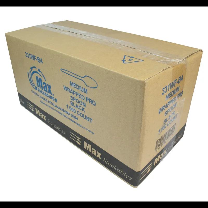 Teaspoon PP Black Medium Weight Individually Wrapped 1000/Case