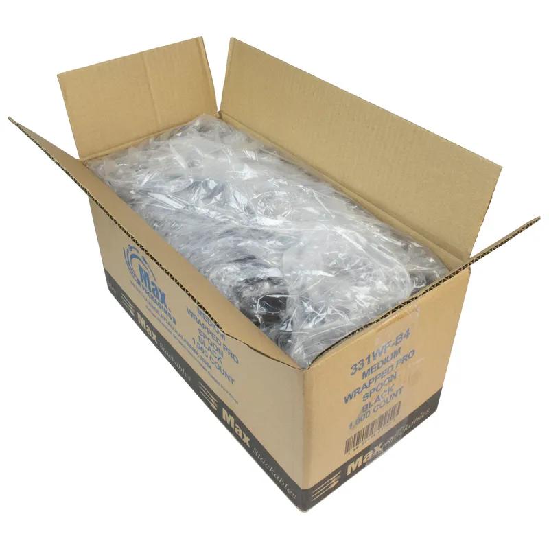 Teaspoon PP Black Medium Weight Individually Wrapped 1000/Case