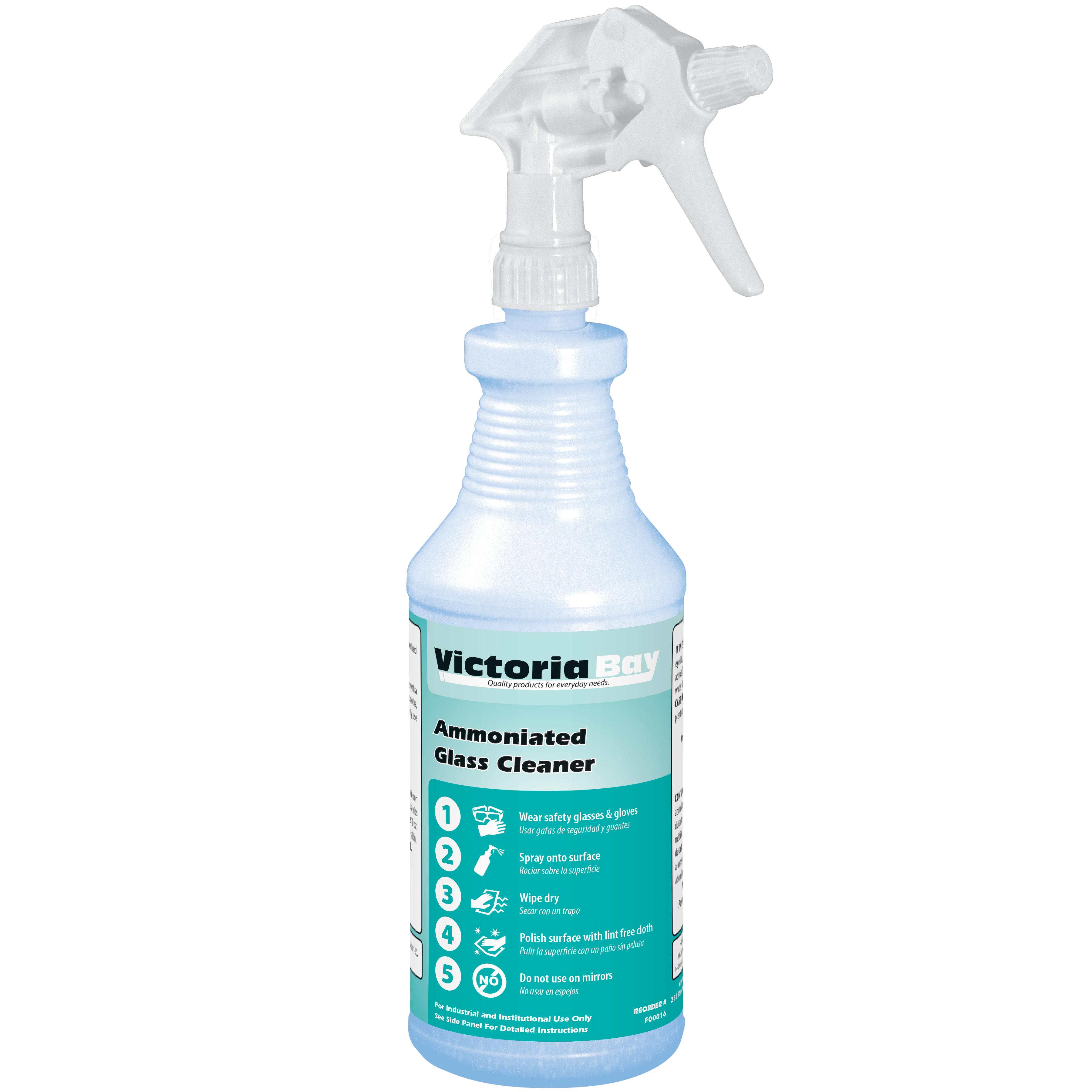 Victoria Bay Ammoniated Glass Cleaner 32 FLOZ 12/Case