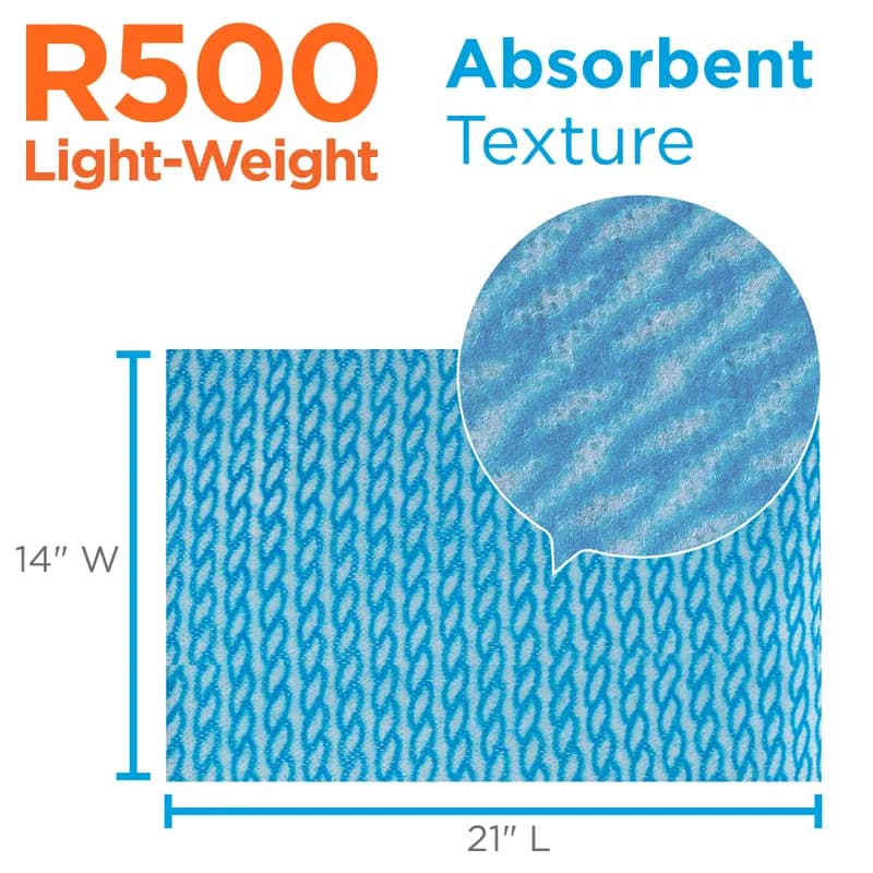 Dixie® Dine-A-Wipe Cleaning Wipe 14X21 IN 1 PLY White Blue 1/4 Fold Disposable 55 Count/Pack 6 Packs/Case 330 Count/Case