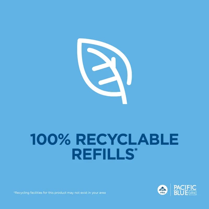 Pacific Blue Ultra™ Hair & Body Wash Liquid 1200 mL Aloe Vera Blue Manual Dispenser Refill 4/Case