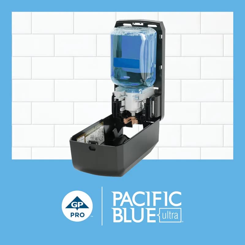 Pacific Blue Ultra™ Hair & Body Wash Liquid 1200 mL Aloe Vera Blue Manual Dispenser Refill 4/Case