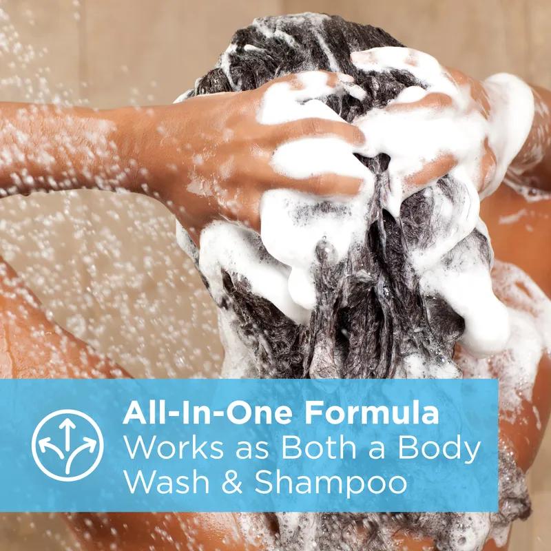 Pacific Blue Ultra™ Hair & Body Wash Liquid 1200 mL Aloe Vera Blue Manual Dispenser Refill 4/Case