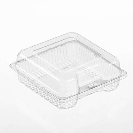 Polar Pak® Sandwich Take-Out Container Hinged With Dome Lid 6X6X2 IN PET Clear Square 600/Case