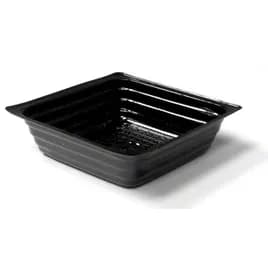 WNA Atrium Take-Out Container Base 3.48X3.48X1 IN OPS Black Square 2500/Case