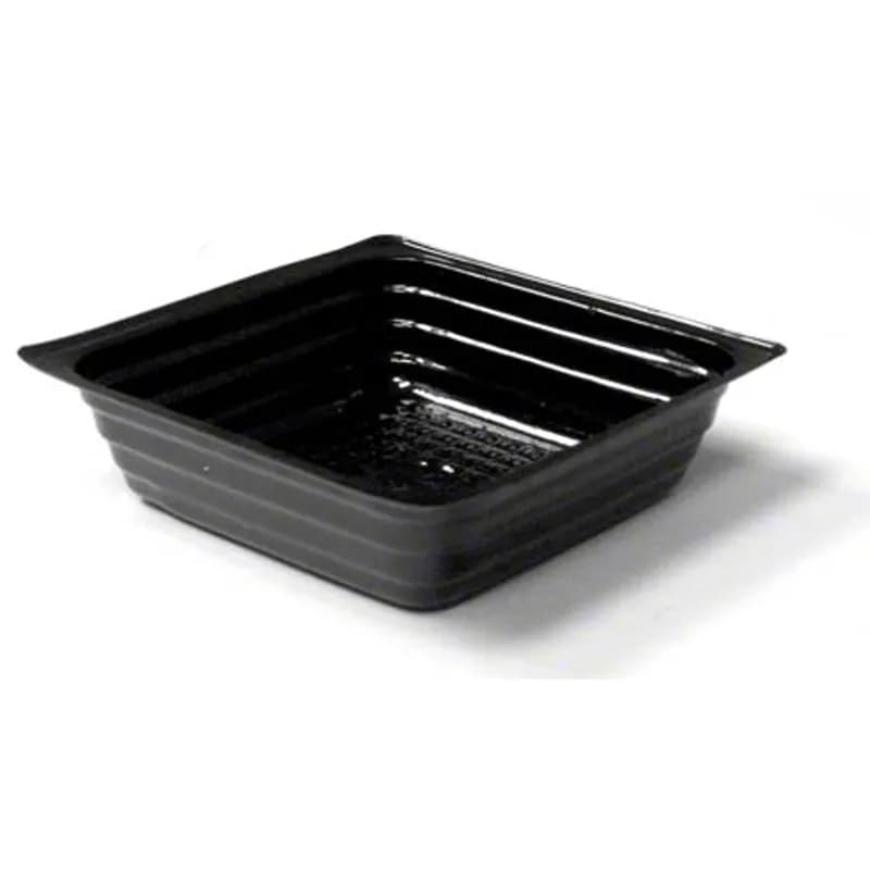 WNA Atrium Take-Out Container Base 3.48X3.48X1 IN OPS Black Square 2500/Case