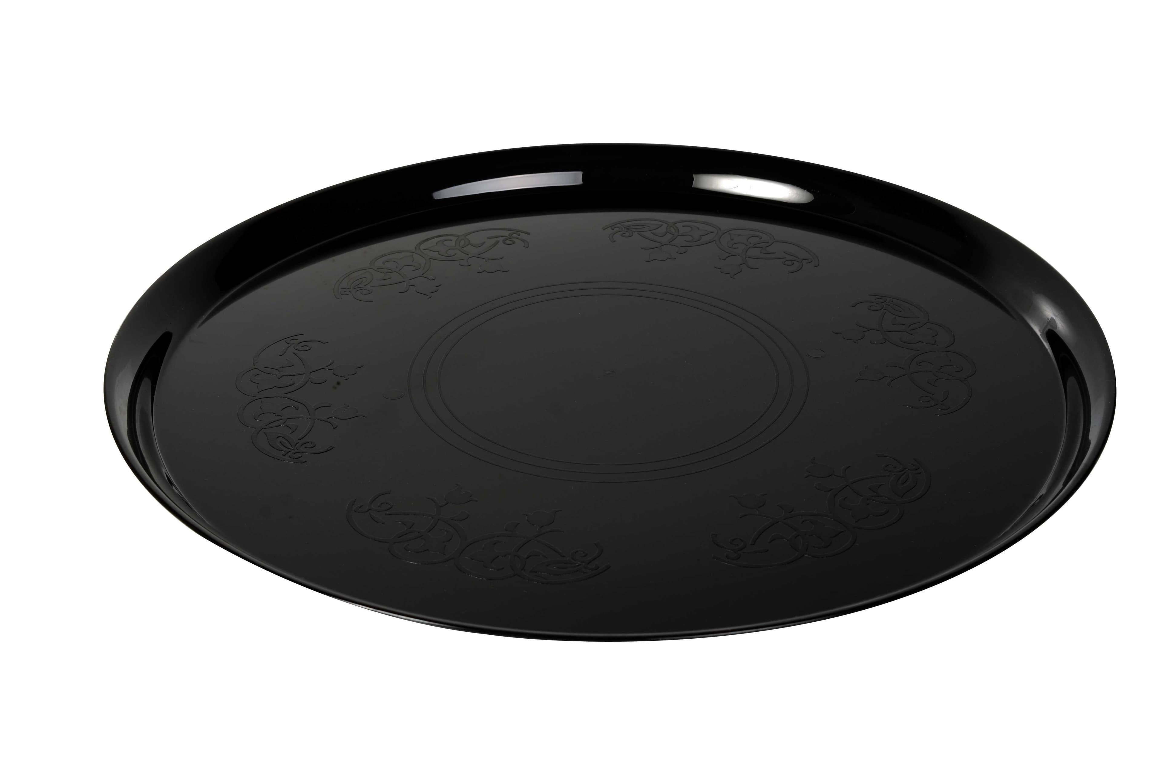 Serving Tray 16 IN PP Black Round 25/Case