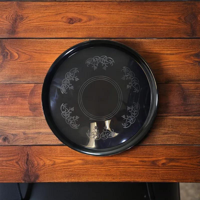 Serving Tray 16 IN PP Black Round 25/Case