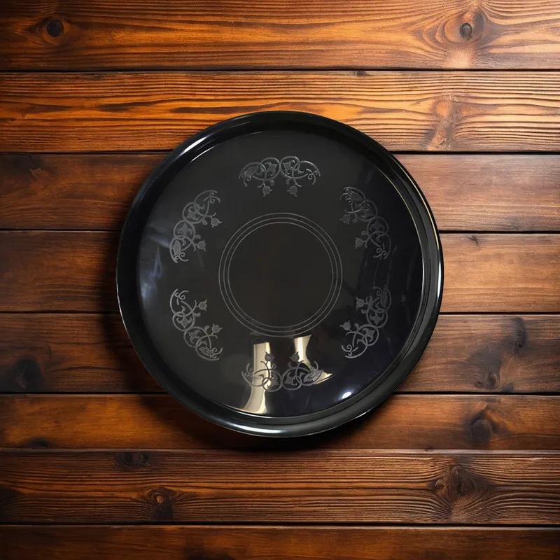 Serving Tray 16 IN PP Black Round 25/Case