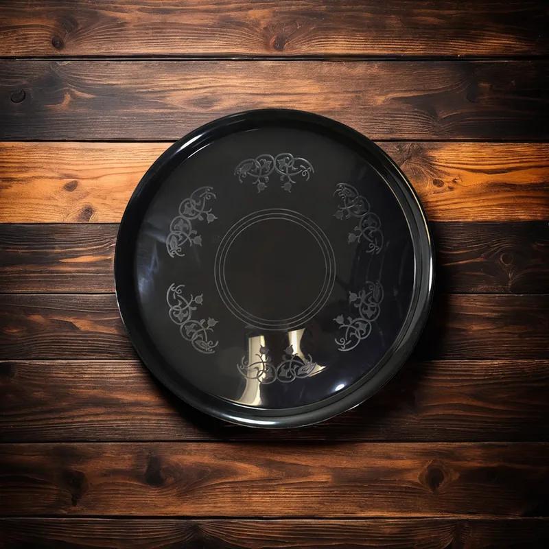Serving Tray 16 IN PP Black Round 25/Case