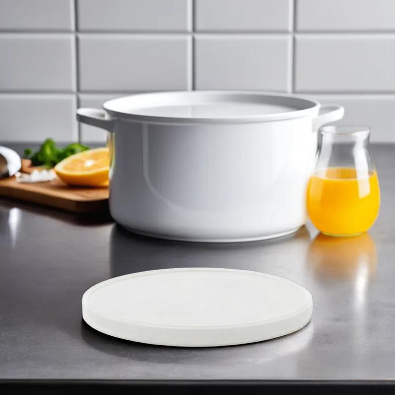 Lid 7.02X0.53 IN LLDPE White Round For Fits Berry 700 Diameter Round Containers 150/Case