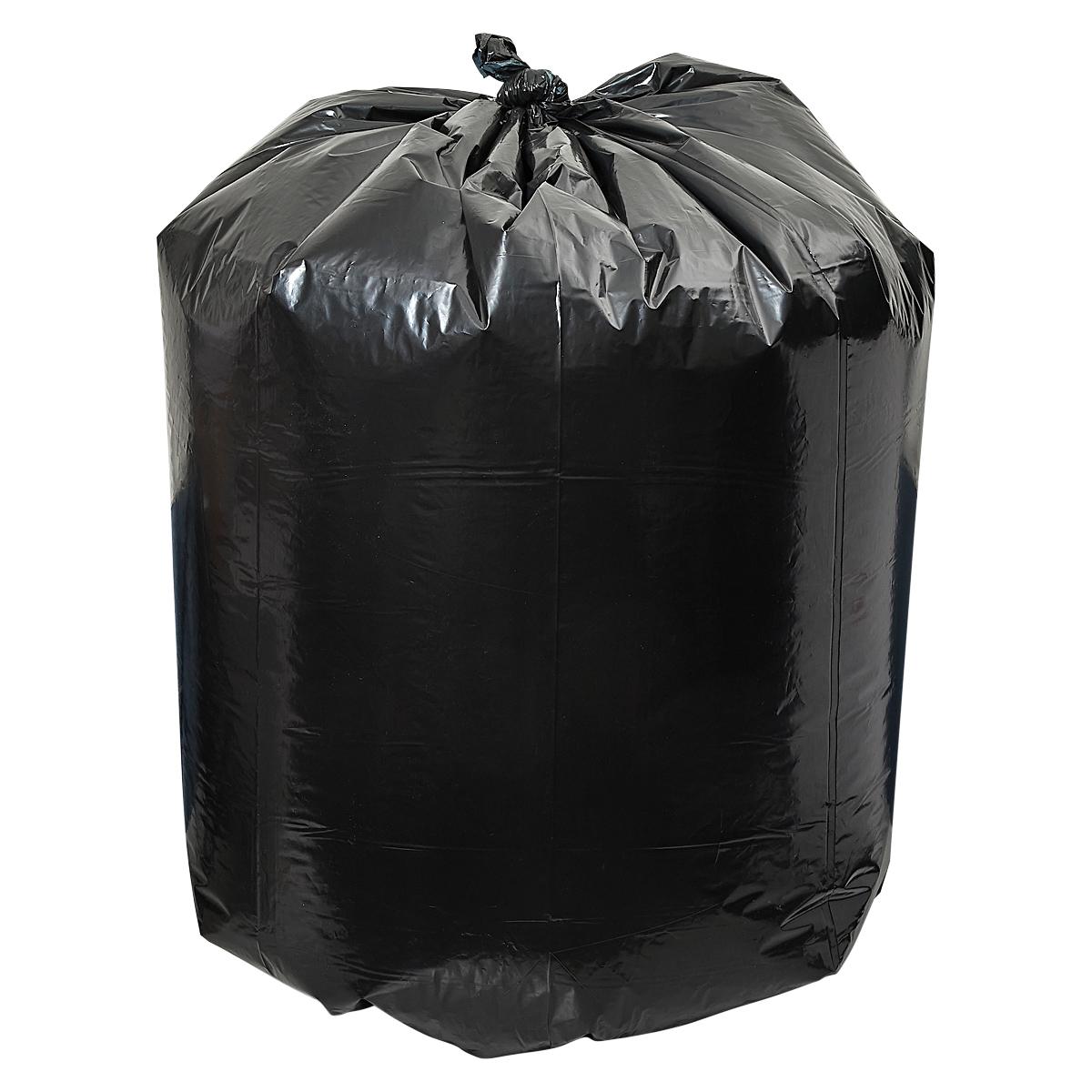 Victoria Bay Can Liner 38X58 IN 55 GAL Black Plastic 1.7MIL Heavy Roll 100/Case