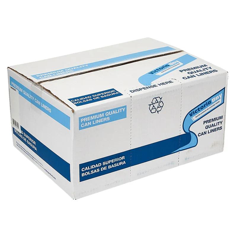Victoria Bay Can Liner 38X58 IN 55 GAL Black Plastic 1.7MIL Heavy Roll 100/Case